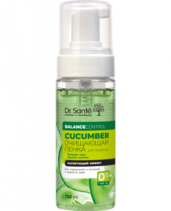 Oczyszczająca Pianka do Twarzy z Ogórkiem, Dr.Sante Cucumber Balance Control