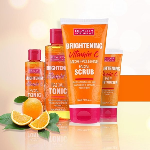 Beauty Formulas Brightening Vitamin C Maska rozjaśniająca na tkaninie z Witaminą C 1szt