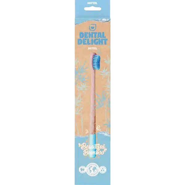 Bambusowa szczoteczka do zębów Beautiful Bamboo niebieska, Dental Delight