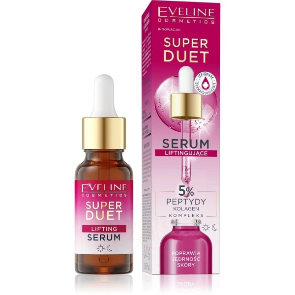 Serum do twarzy liftingujące Eveline Cosmetics Super Duet, 18ml