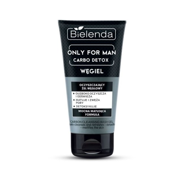 Bielenda Only for Man Carbo Detox Żel oczyszczający do mycia twarzy z węglem  150ml