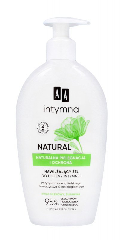 AA Intymna Natural 95% Nawilżający Żel do higieny intymnej 300ml