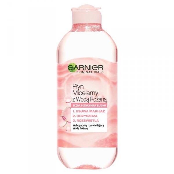 Garnier Skin Naturals Płyn micelarny z Wodą Różaną - cera pozbawiona blasku  400ml