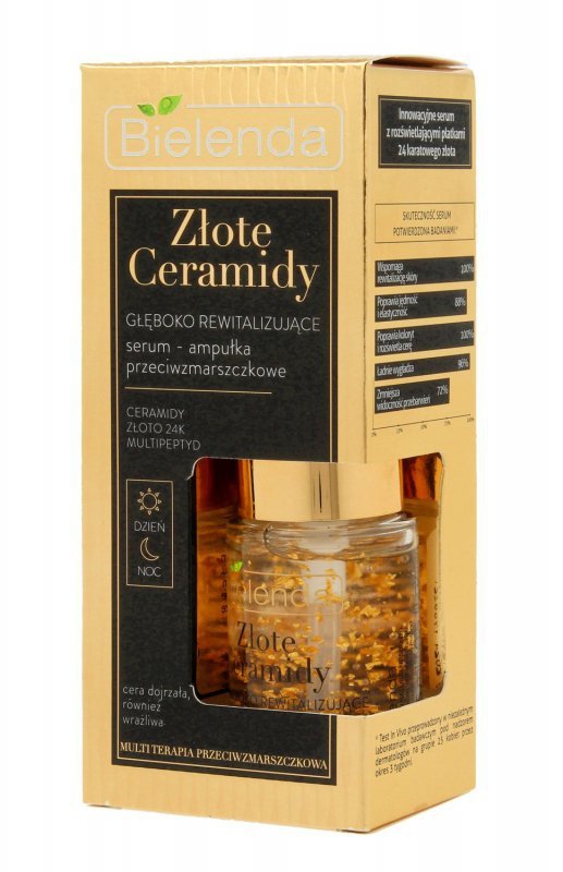 Bielenda Złote Ceramidy Głęboko rewitalizujące Serum-ampułka przeciwzmarszczkowe na dzień i noc 30ml
