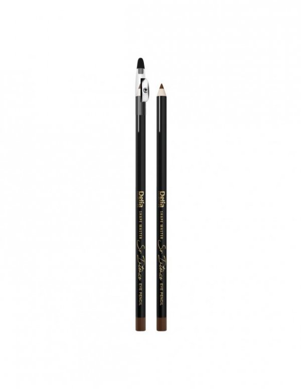 DELIA COSMETICS SHAPE MASTER Kredka do oczu So Intense z temperówką - Brązowa