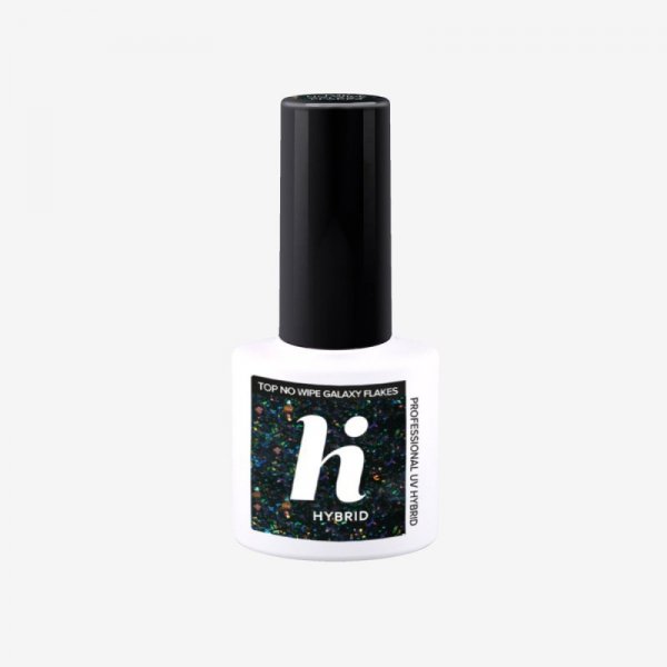 HI HYBRID Top No Wipe do lakieru hybrydowego Galaxy Flakes 5 ml