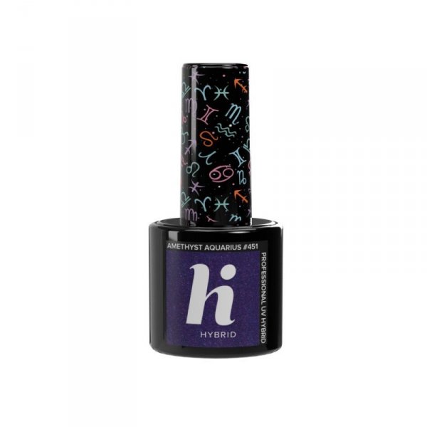 HI HYBRID Lakier hybrydowy Zodiac #451 Ametyst Aquarius 5ml