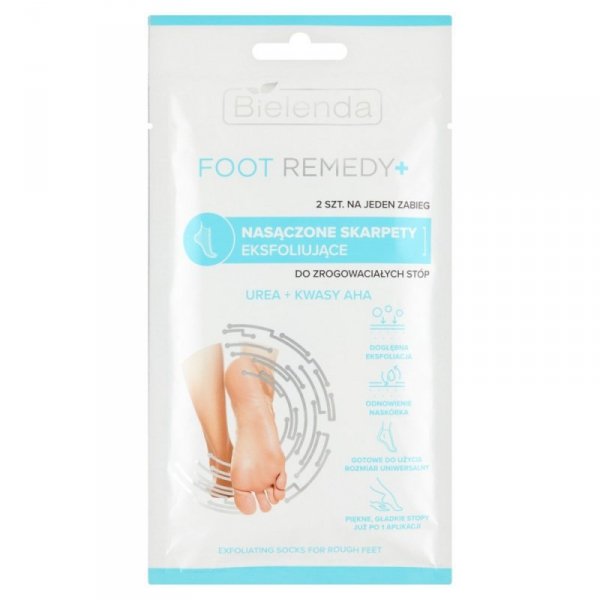 BIELENDA FOOT REMEDY+ Nasączone Skarpety eksfoliujące do zrogowaciałych stóp 1op - 2szt