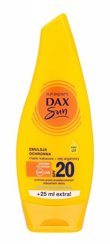 Dax Sun Emulsja ochronna do opalania z masłem kakaowym i olejem arganowym SPF20 175ml