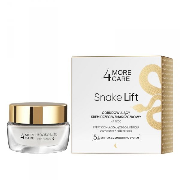 More4Care Snake Lift Odbudowujący Krem przeciwzmarszczkowy na noc 50ml