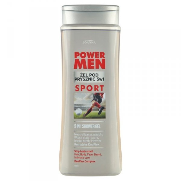 JOANNA Power Men Żel pod prysznic 5w1 Sport - DeoPlex 300 ml