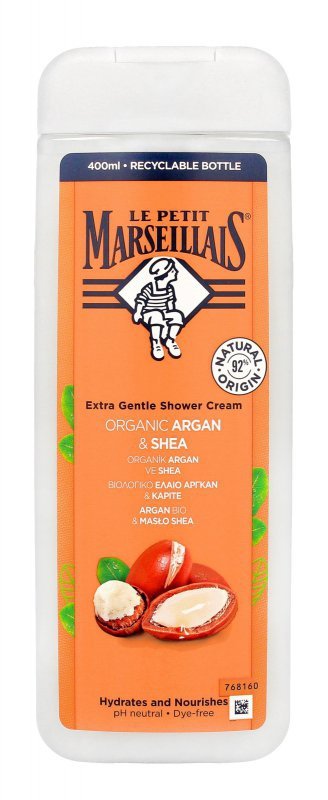 LE PETIT MARSELLAIS Kremowy Żel pod prysznic Bio Argan & Masło Shea 400ml