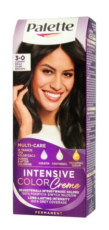 Palette Intensive Color Creme Multi Care Krem koloryzujący nr 3-0 (N2) - ciemny brąz  1op.