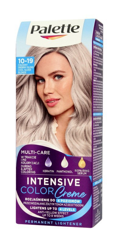 Palette Intensive Color Creme Multi Care Krem koloryzujący nr 10-19 Chłodny Srebrny Blond  1op.