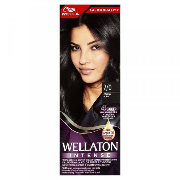 Wella Wellaton Intense Krem intensywnie koloryzujący nr 2/0 Czarny - 1op.