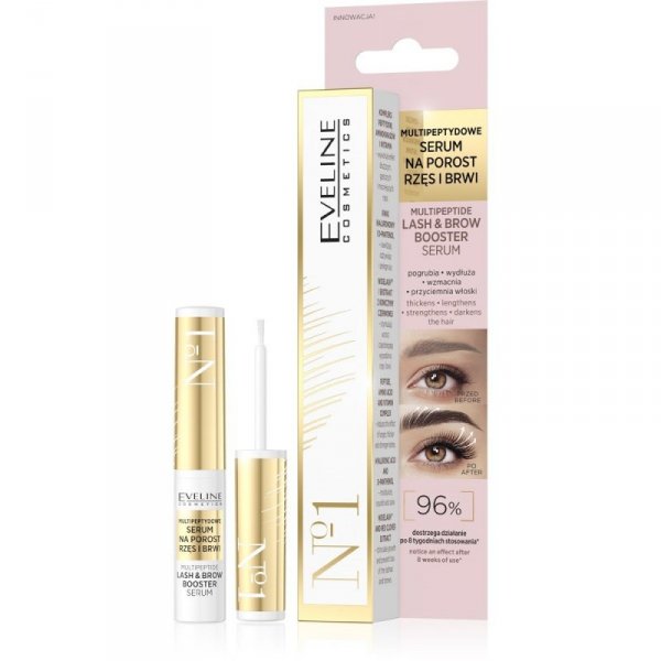 EVELINE Lash &amp; Brow Multipeptydowe Serum na porost rzęs i brwi