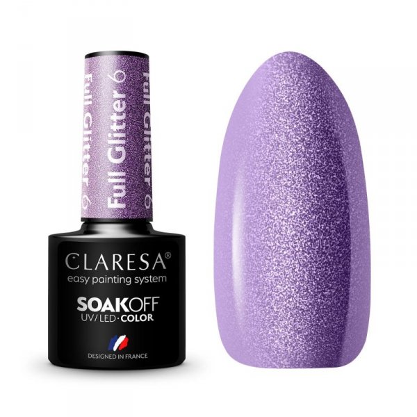 CLARESA Lakier hybrydowy Full Glitter nr 6  5g