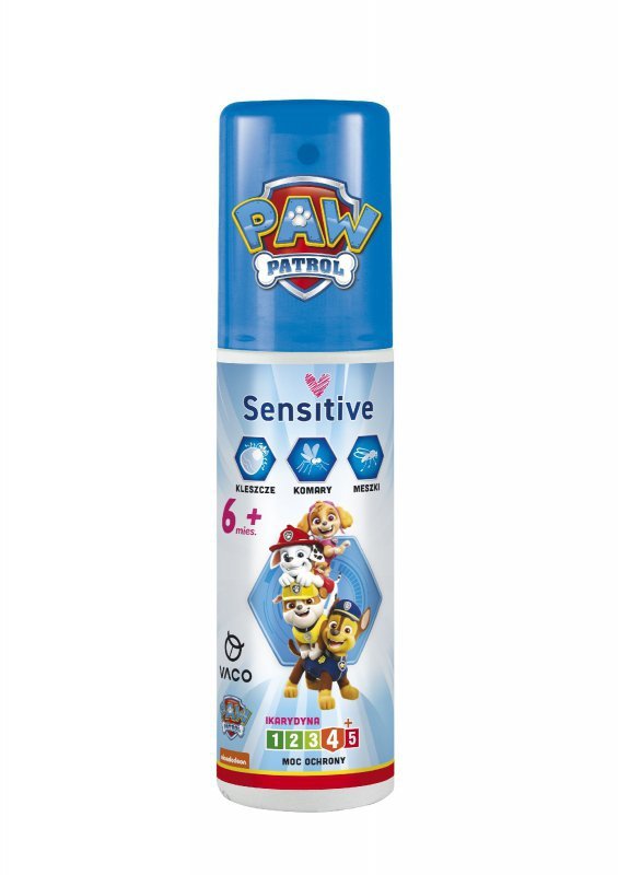 VACO Paw Patrol Płyn Sensitive na komary,kleszcze i meszki (Ikarydyna 10%) - dla dzieci (6m+)90ml
