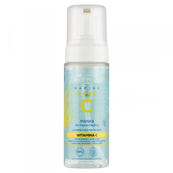 BIELENDA Marine Care C Pianka do mycia twarzy głęboko oczyszczająca -  Witamina C 150 ml