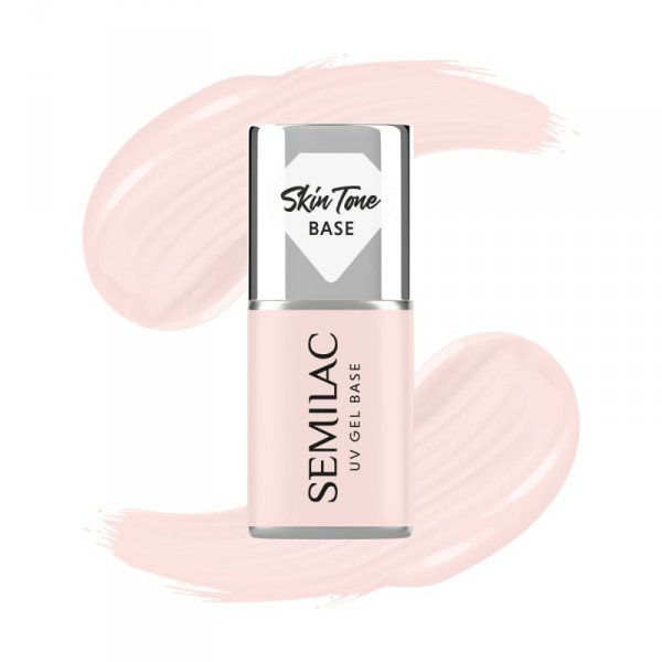 SEMILAC Skin Tone Baza coverowa do lakierów hybrydowych półtransparentna Rose Beige 7 ml