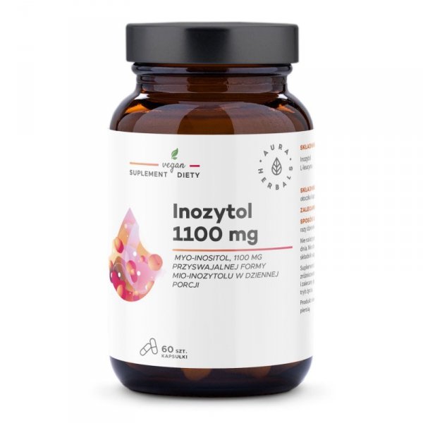 AURA HERBALS Inozytol 1100 mg - suplement diety w kapsułkach (60 sztuk)