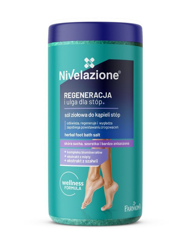 NIVELAZIONE Sól ziołowa do kąpieli stóp Regeneracja i Ulga 600 g