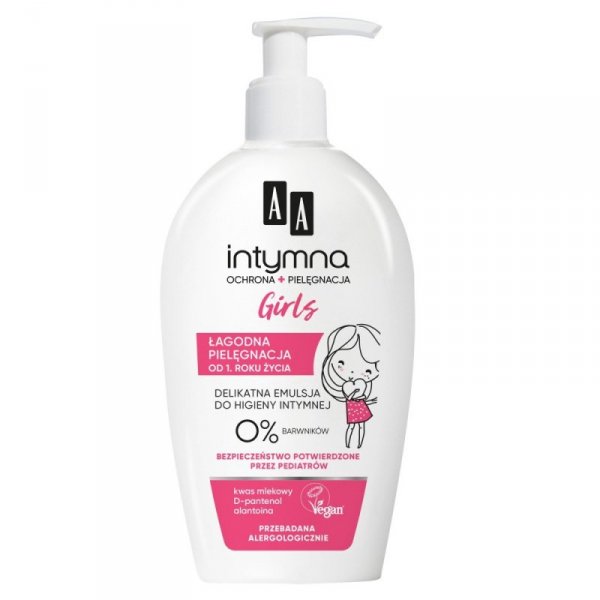AA Intymna Kremowa Emulsja do higieny intymnej Baby Girl  300ml