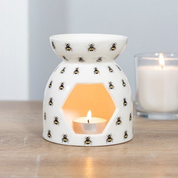 White Oil Burner - Bees