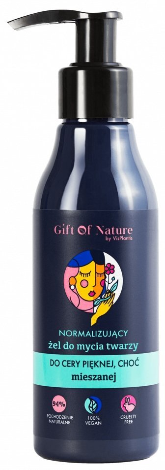 Normalizing Face Cleansing Gel for Combination Skin, Gift of Nature