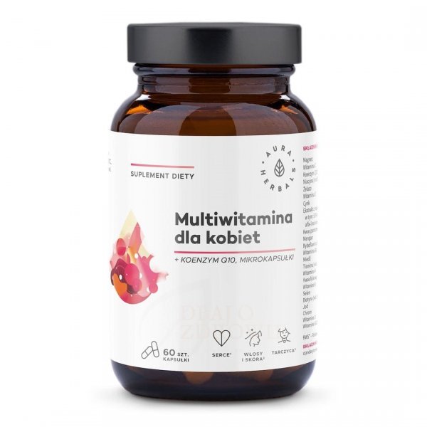 Multiwitamina dla kobiet, mikrokapsułki, Aura Herbals, 60 kapsułek
