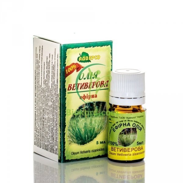 Vetiver Essential Oil, Adverso, 100% Natural