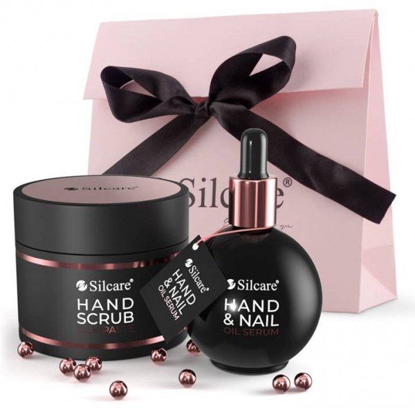 Silcare Zestaw do pielęgnacji dłoni i paznokci So Rose!So Gold! (peeling 150ml+serum 75ml)