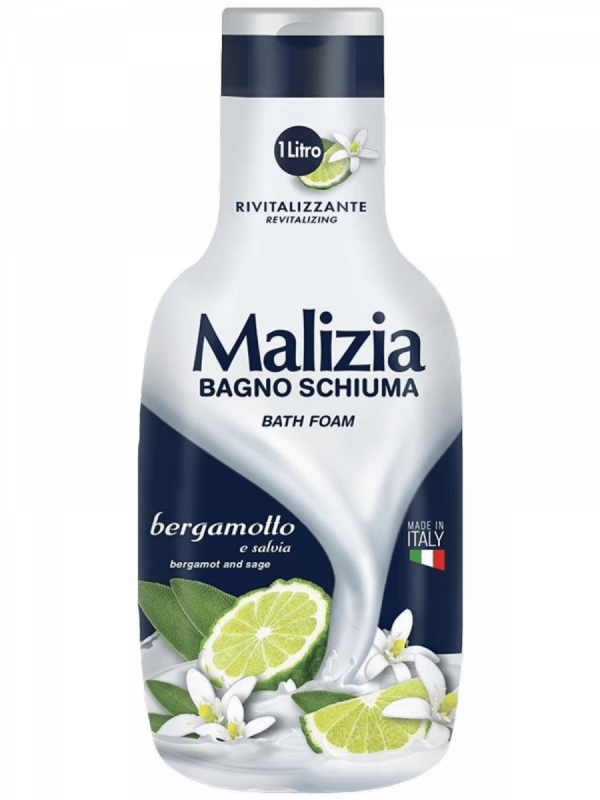Płyn do Kąpieli Bergamotka i Szałwia, Malizia, 1 litr