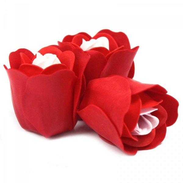 Soap Flower Heart Box - Red Roses