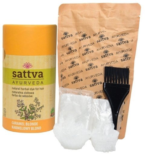Henna Caramel Blonde, Naturalna Ziołowa Farba do Włosów, 150g, Sattva