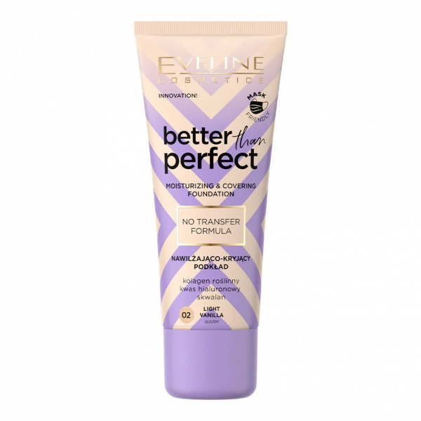 Eveline Better Than Perfect Podkład nawilżająco-kryjący nr 02 Light Vanilla 30ml