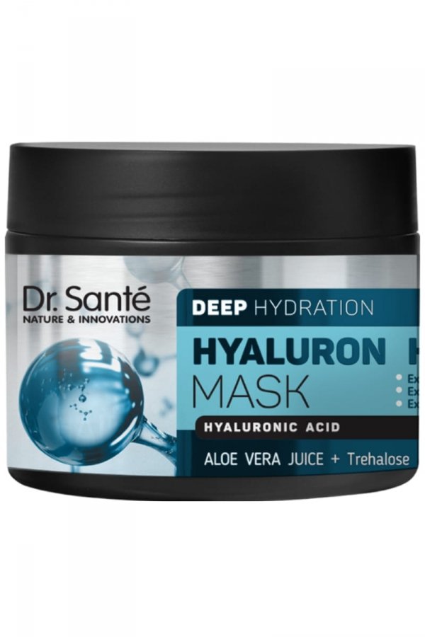 Maska do włosów Hialuronowa Głębokie nawilżenie Kwas hialuronowy i sok aloe vera, Dr. Sante Hyaluron Hair