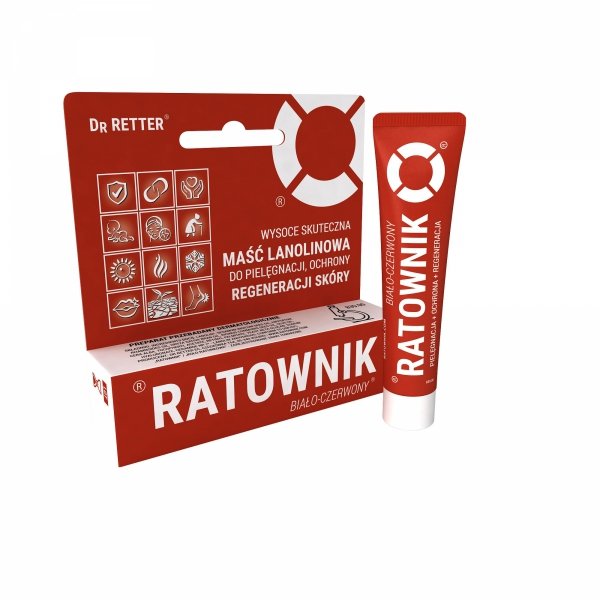 Maść Lanolinowa do Regeneracji Skóry RATOWNIK, Dr.Retter, 10ml