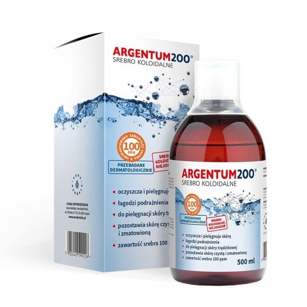 Argentum200 Colloidal Silver (100 ppm) Toner, 500ml