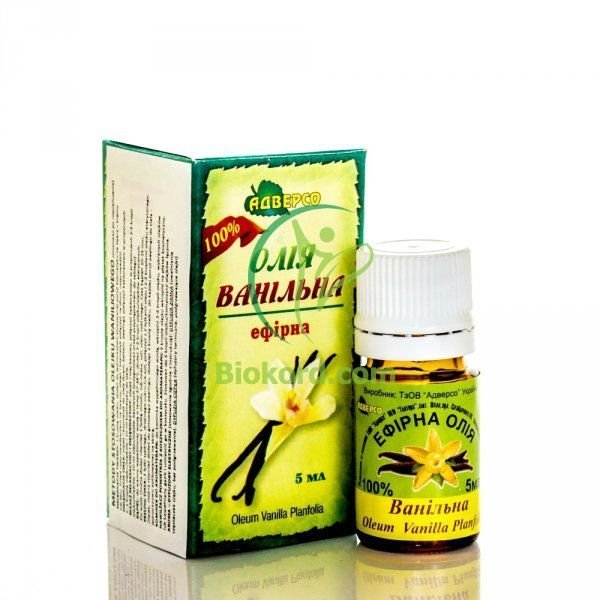 Vanilla Oil, Adverso 100% Natural