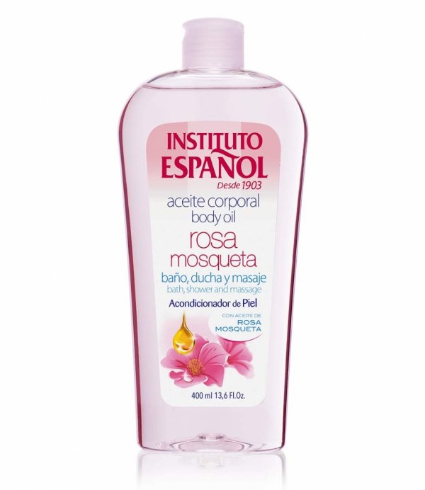 Nawilżający olejek do ciała i kąpieli ROSA MOSQUETA, Instituto Espanol, 400 ml
