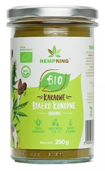 Białko Konopne Kakaowe, Hempking, 250g