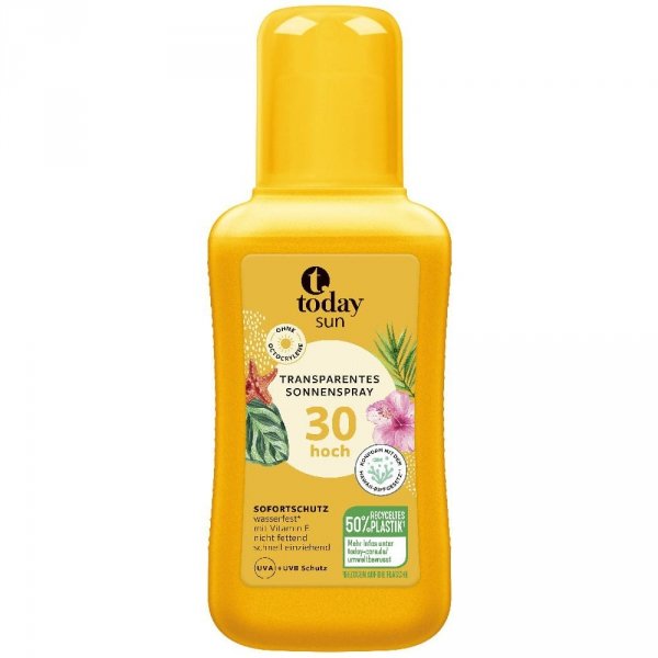 Spray przeciwsłoneczny SPF30 transparentny, Today, 200ml