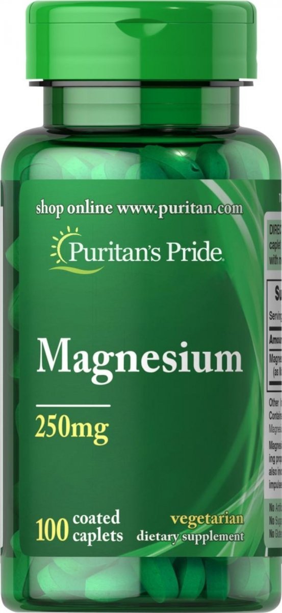 Magnez 250 mg, Magnesium Puritan's Pride, 100 tabletek