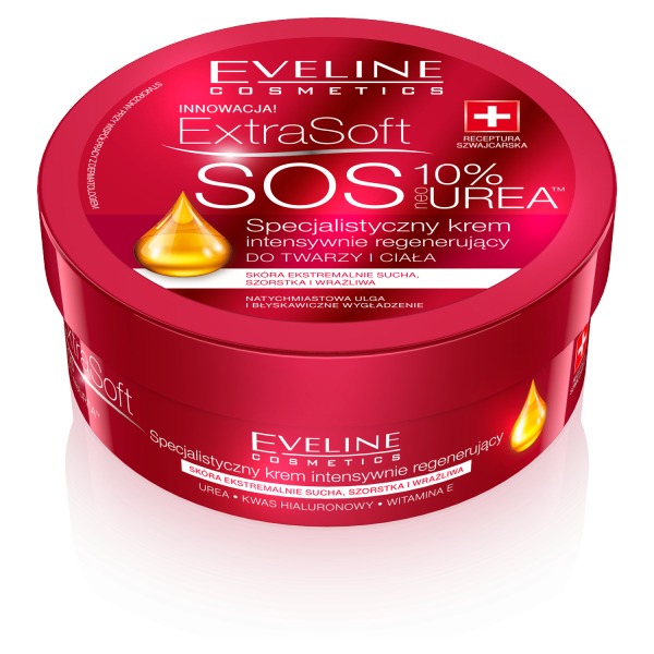 Eveline Extra Soft  SOS 10% Urea Krem intensywnie regenerujący do twarzy i ciała  175ml