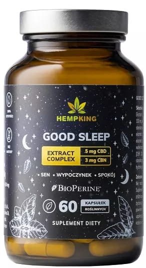 Good Sleep - 5mg CBD, 3mg CBN kapsułki na sen, Hempking, 60 kapsułek