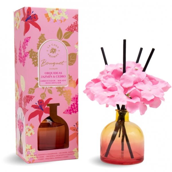 Patyczki zapachowe JAŚMIN &amp; CEDR, La Casa de Los Aromas Flower Bouquet, 170 ml