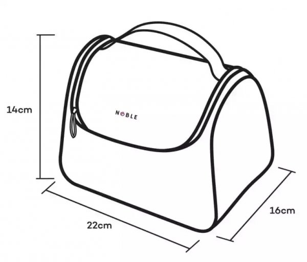 Kosmetyczka-kuferek trójkątny XL NOBLE Gold GL002
