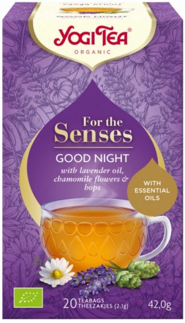 Herbata Spokojna noc, GOOD NIGHT, z olejkami eterycznymi, Yogi Tea