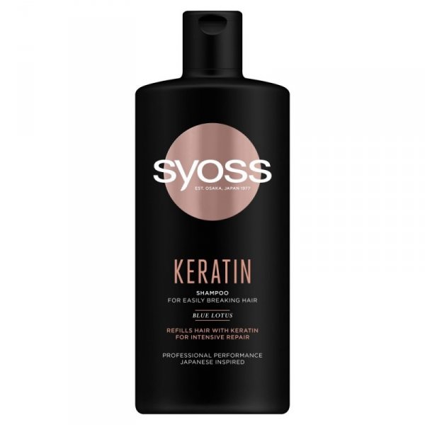 Schwarzkopf  Syoss Keratin Szampon wygładzający do włosów łamliwych 440ml